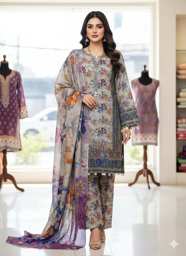 Printed Unstitch Lawn ARC-3